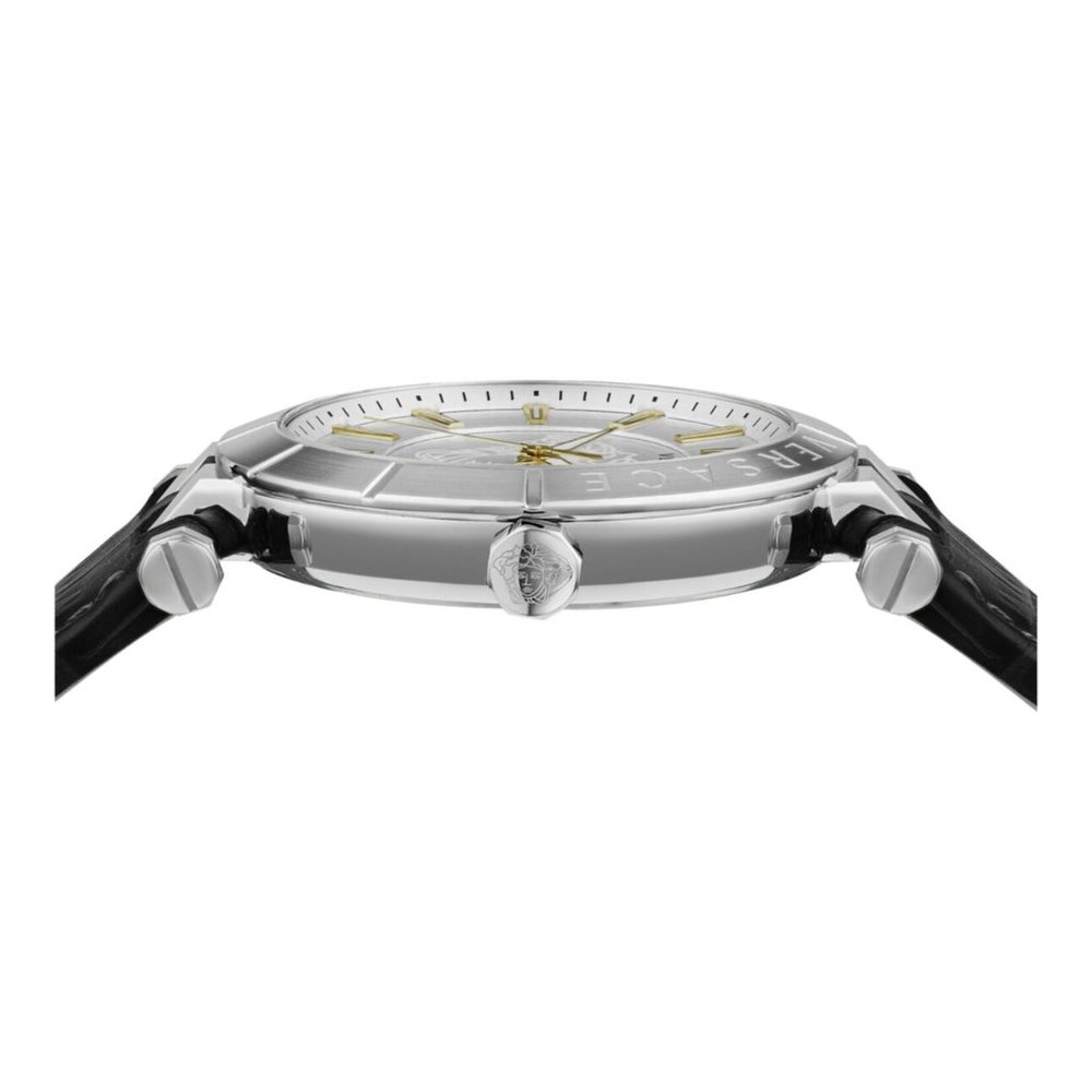 Versace Men's 43mm Black Strap Watch! New with box - Picture 2 of 4